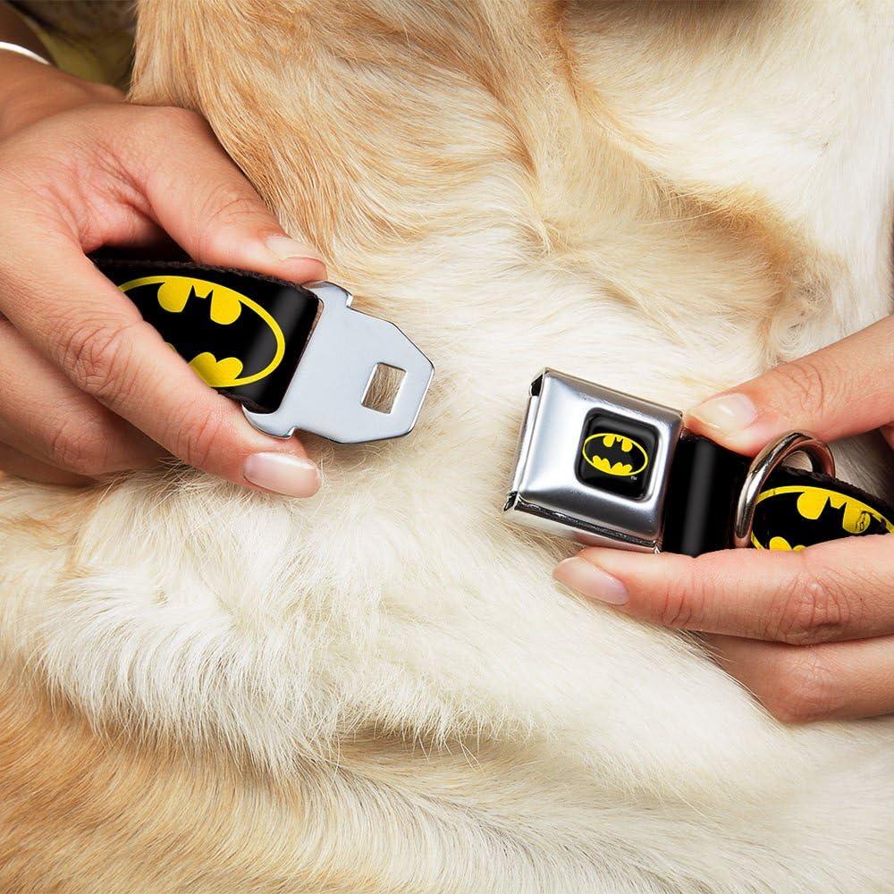Collar de Perro Buckle-Down Batman Negro Amarillo 9-15 cm