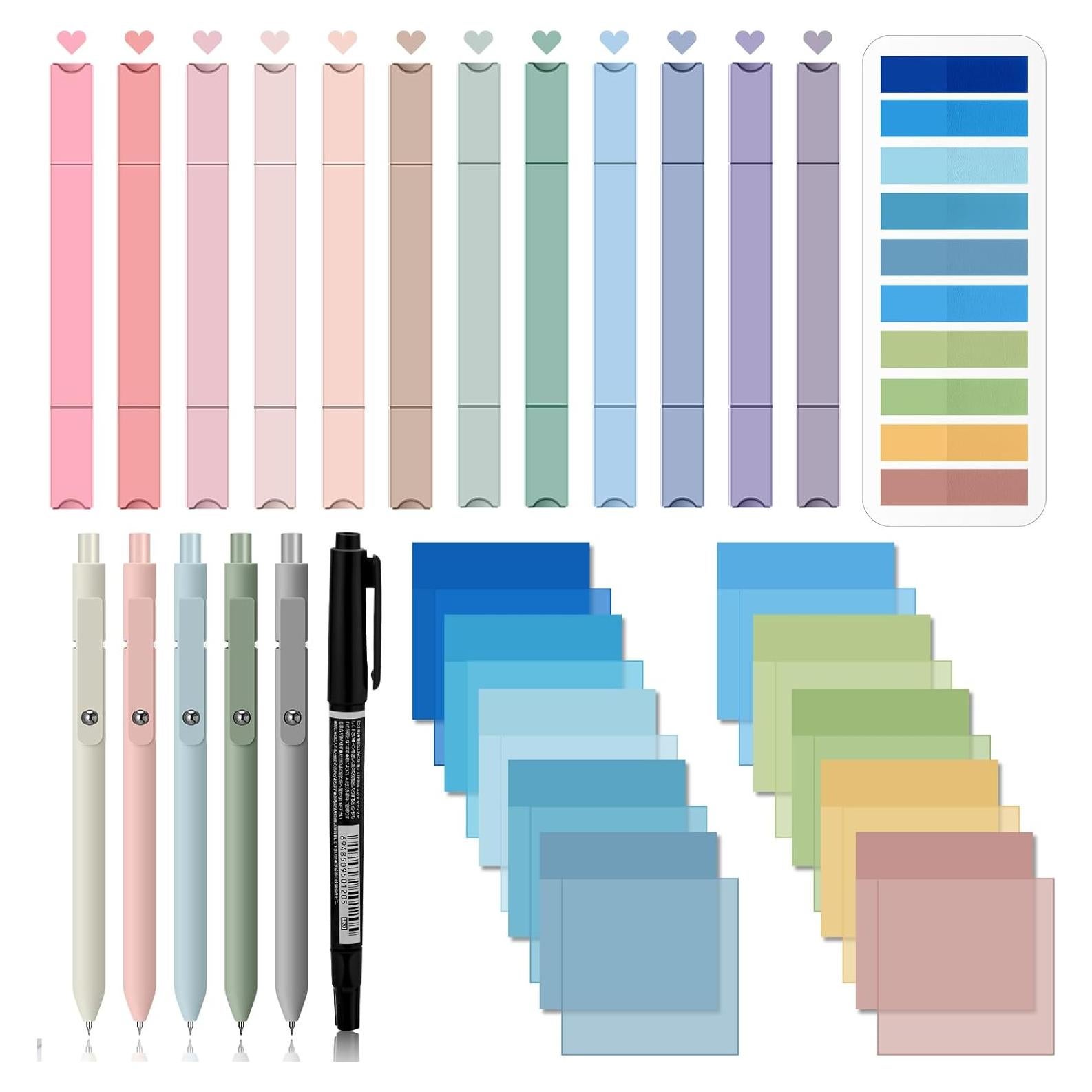 Kit de Anotación Jutom 38 Pcs con Marcadores y Notas Adhesivas