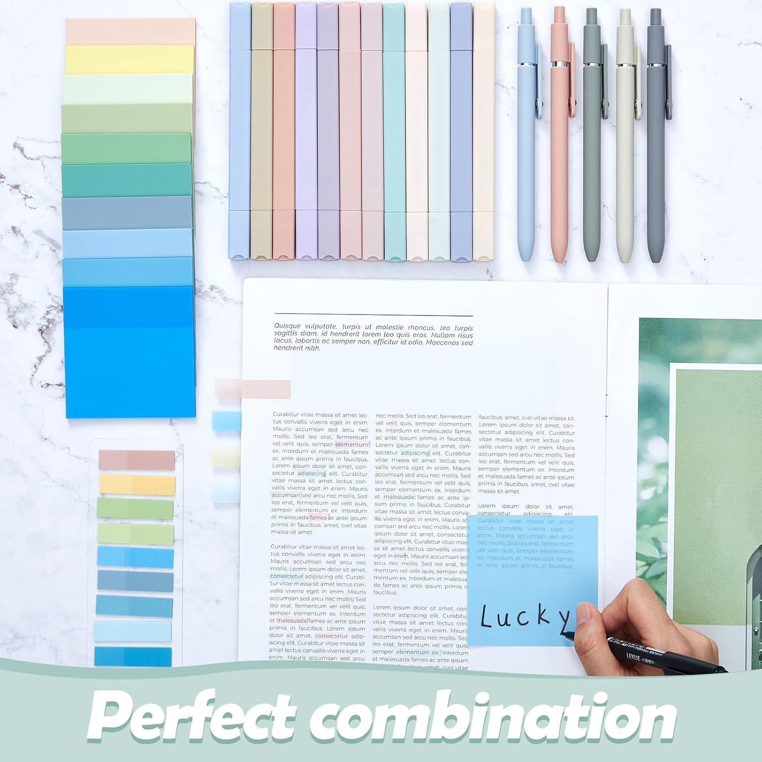 Kit de Anotación Jutom 38 Pcs con Marcadores y Notas Adhesivas