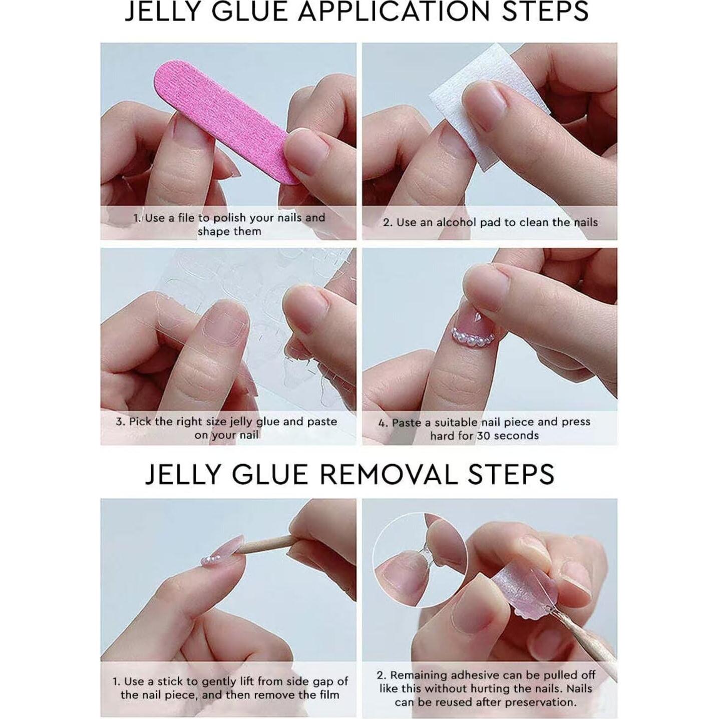 Uñas Postizas Artísticas MIXFOSAHN 24 Pcs Coloridas