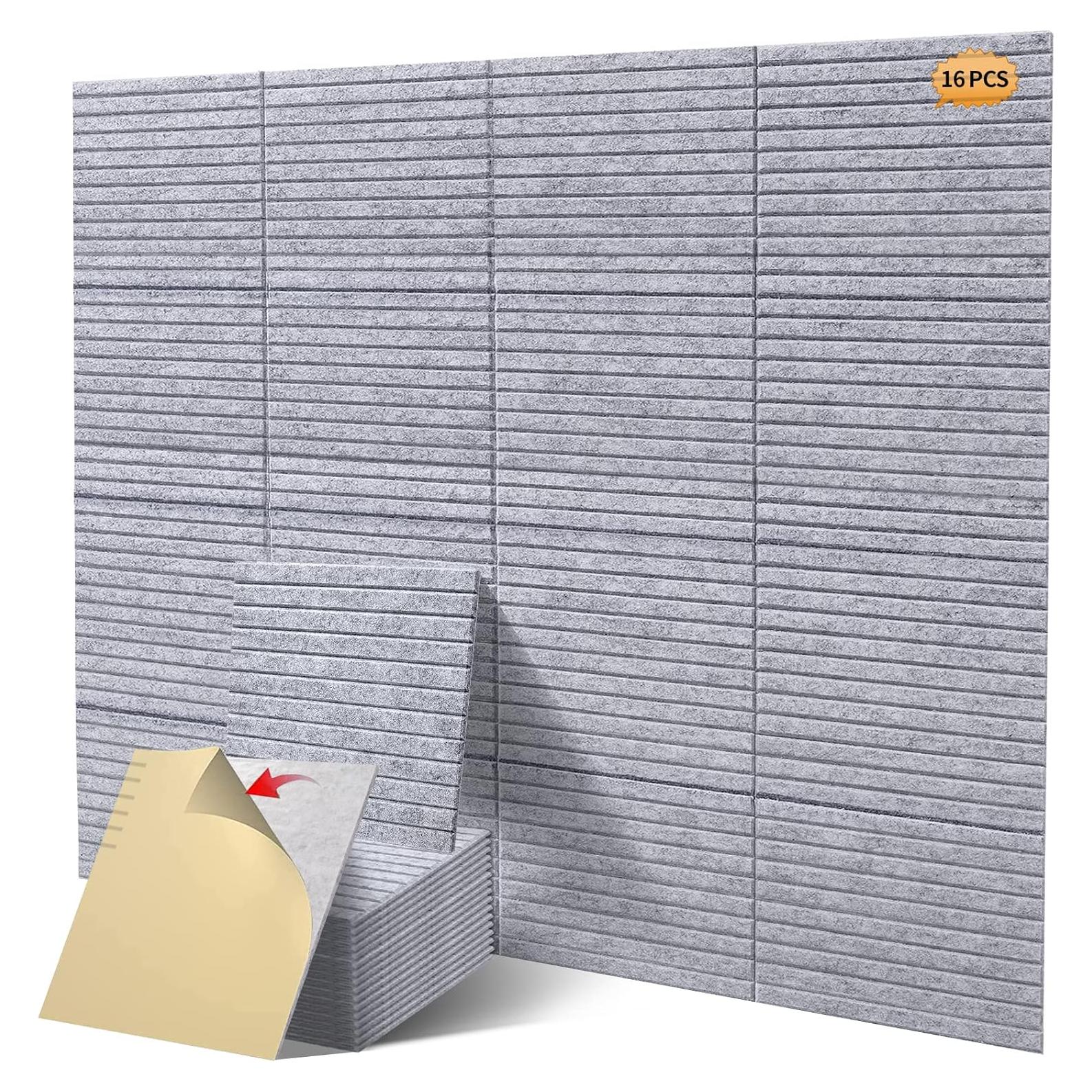 16 Paneles Acústicos HIJIRH 30.48x30.48 cm Aislantes de Sonido