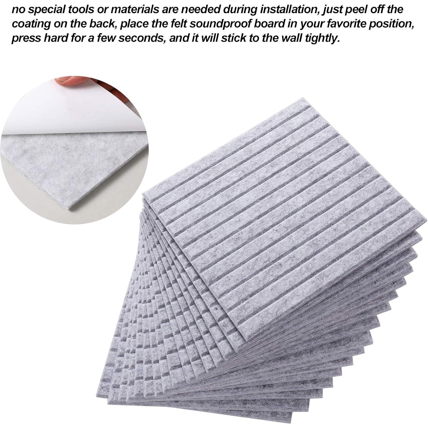 16 Paneles Acústicos HIJIRH 30.48x30.48 cm Aislantes de Sonido