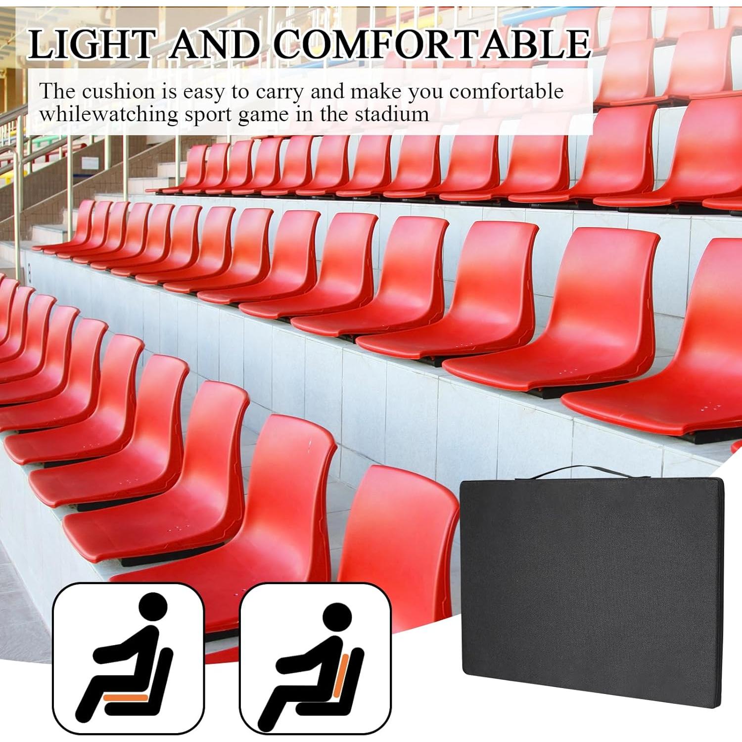 Cojín de Asiento para Estadio CTWWFS Negro 42x34x3.8cm