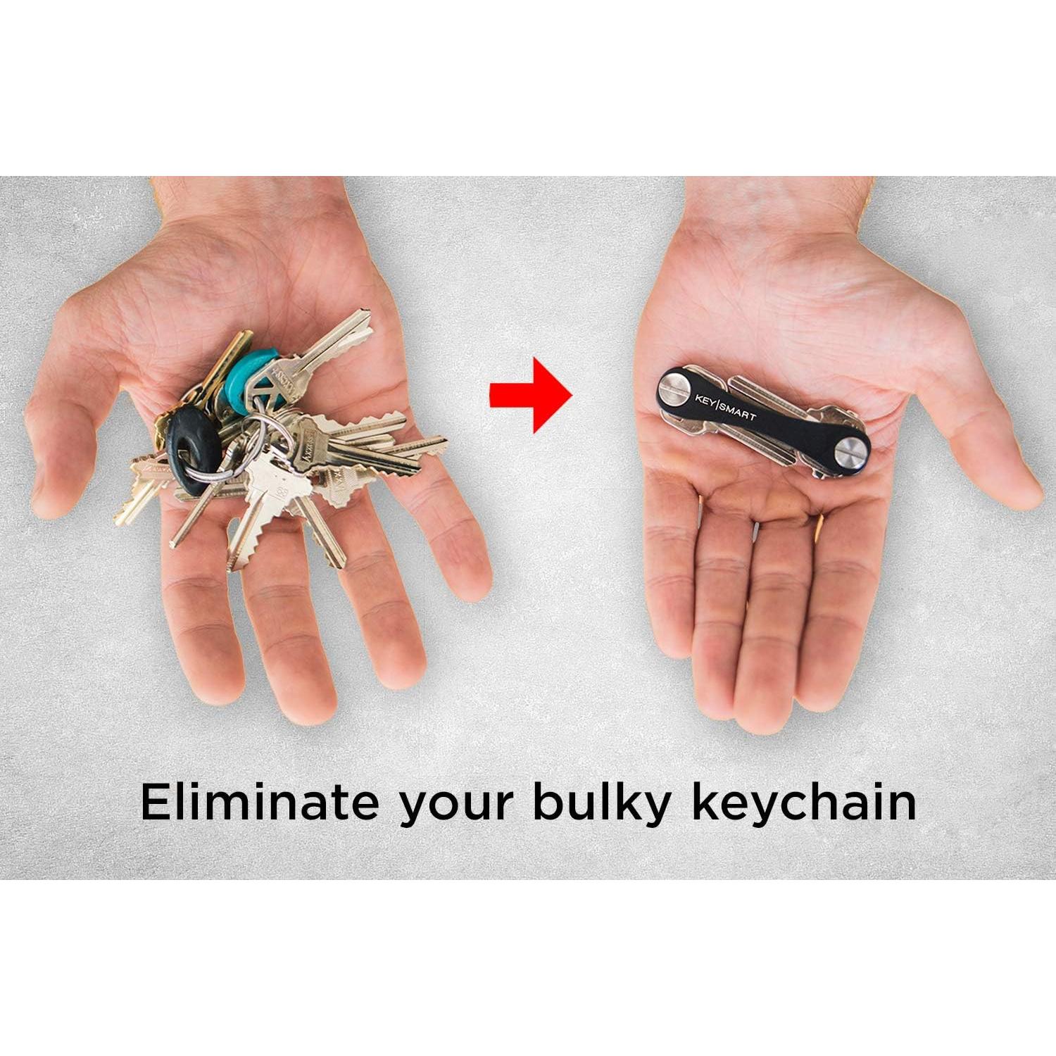 KeySmart Classic - Organizador de Llaves Compacto Negro (hasta 10 llaves)