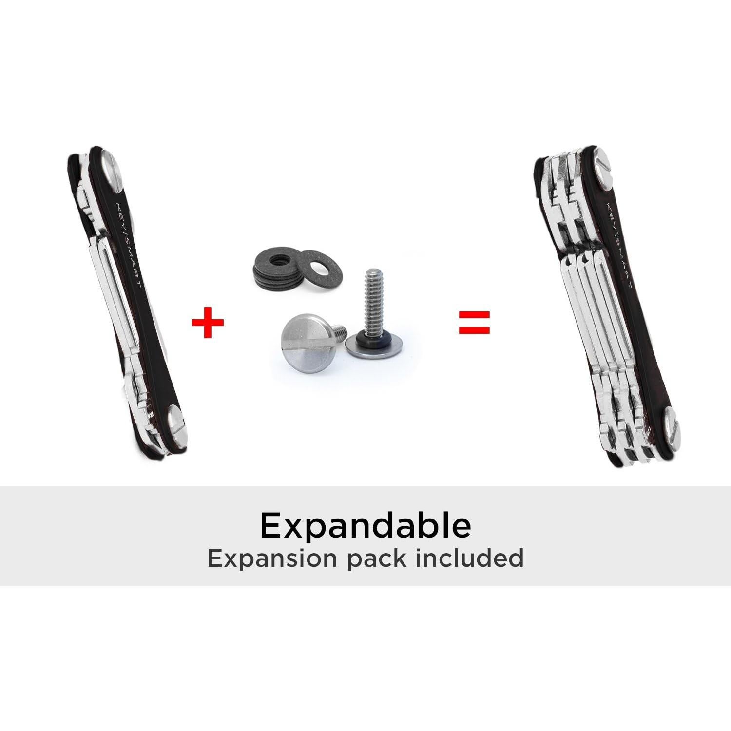 KeySmart Classic - Organizador de Llaves Compacto Negro (hasta 10 llaves)