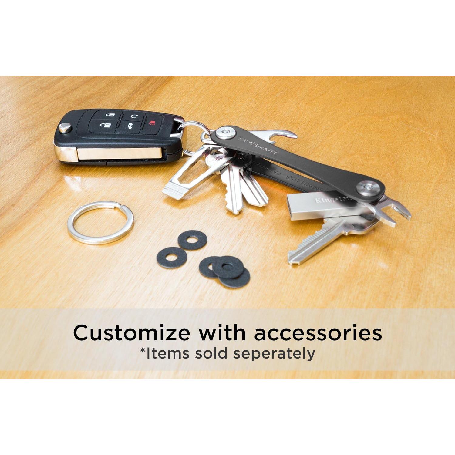 KeySmart Classic - Organizador de Llaves Compacto Negro (hasta 10 llaves)