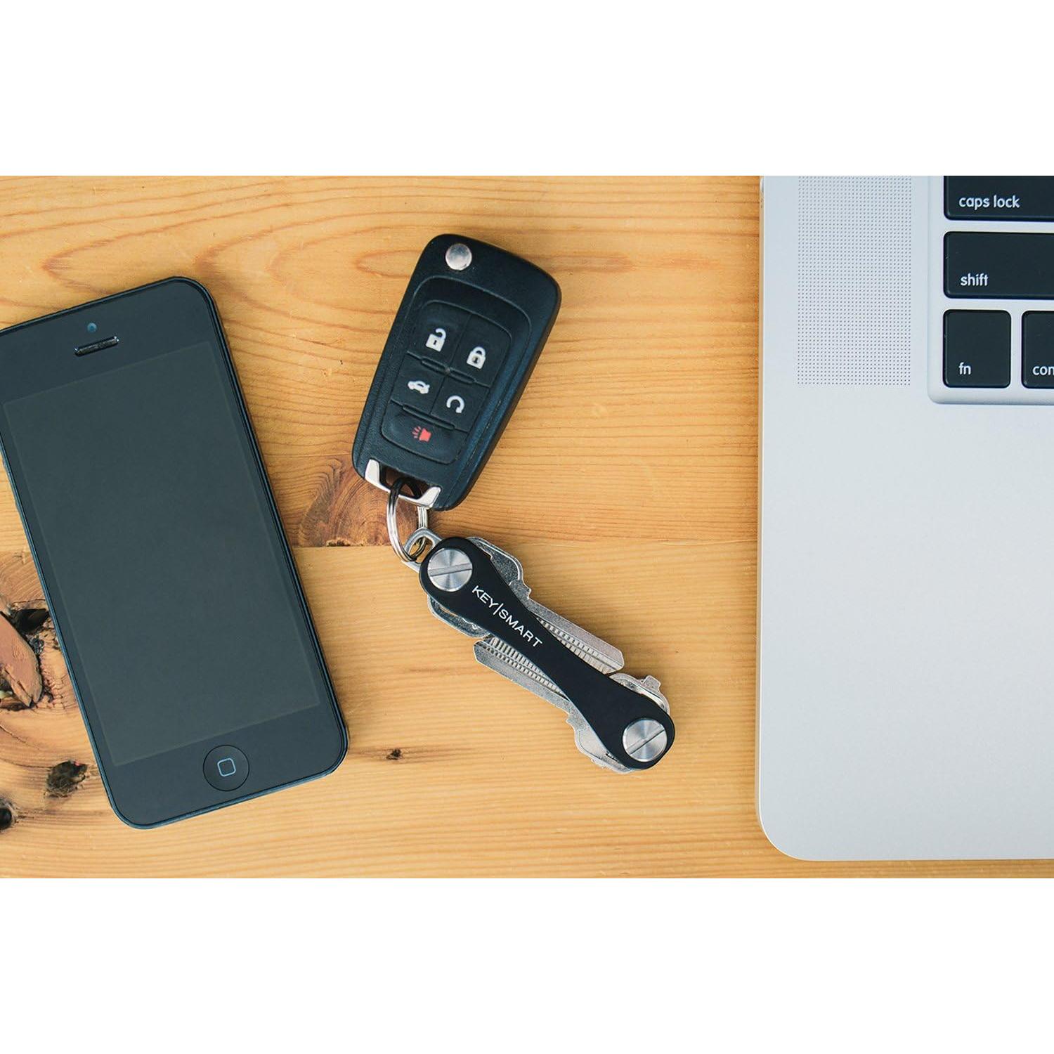 KeySmart Classic - Organizador de Llaves Compacto Negro (hasta 10 llaves)