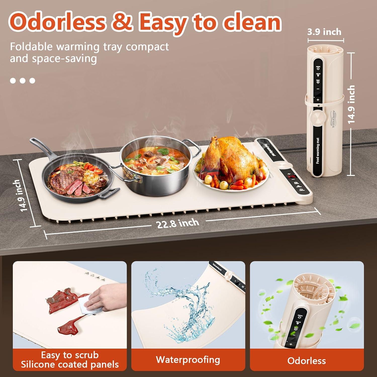 Alfombrilla Calentadora Eléctrica YoouDamy Beige XL 58x38cm