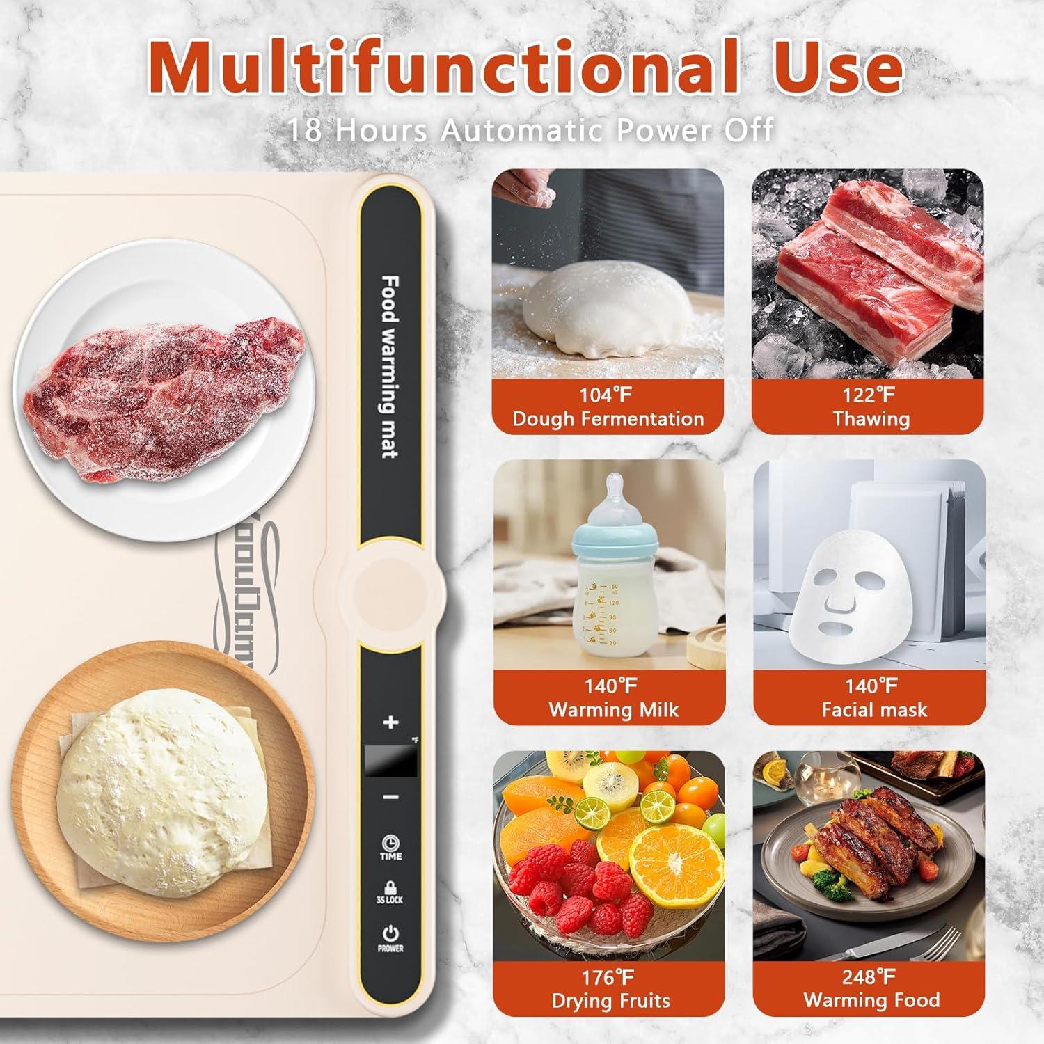 Alfombrilla Calentadora Eléctrica YoouDamy Beige XL 58x38cm