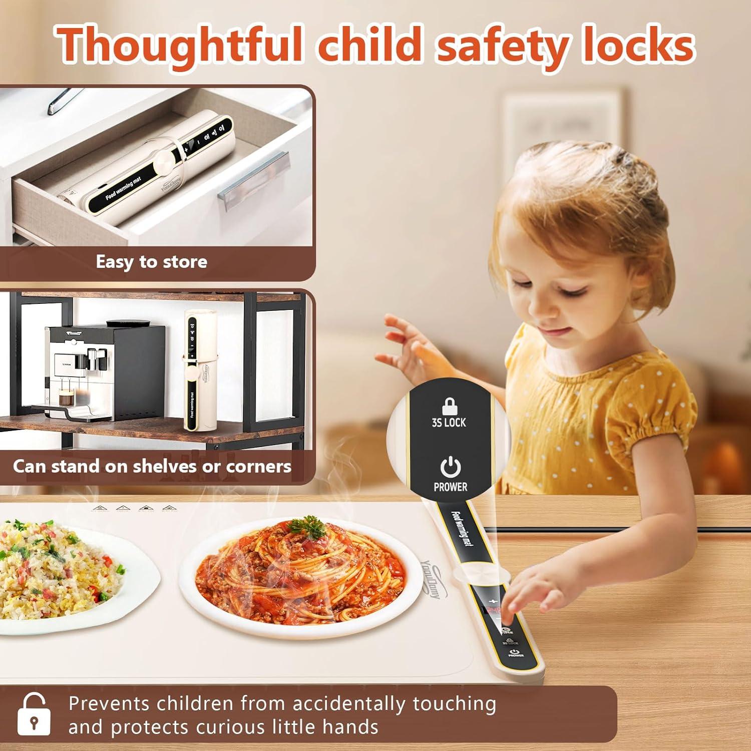 Alfombrilla Calentadora Eléctrica YoouDamy Beige XL 58x38cm