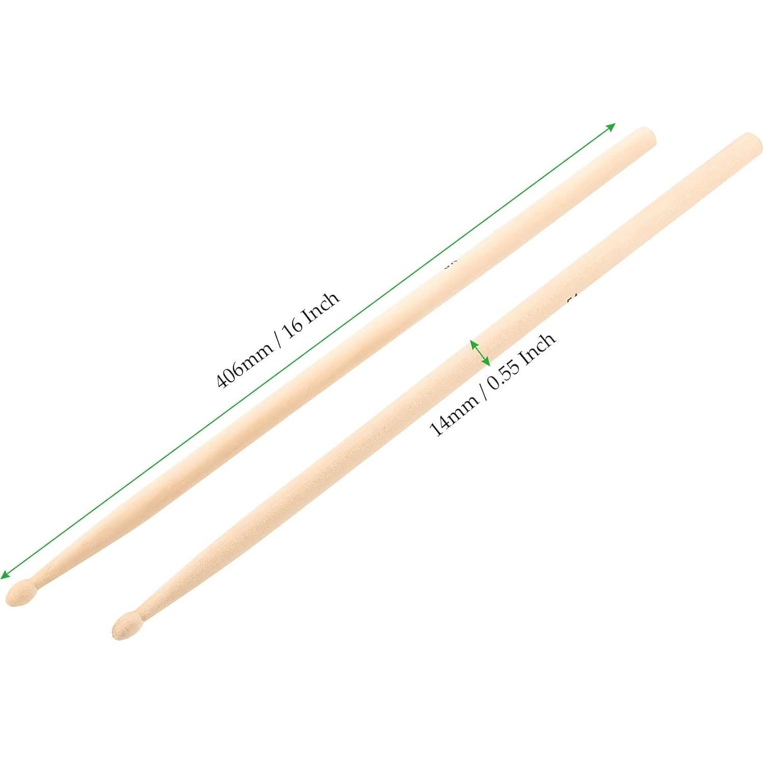 30 Palos de Tambor 5A MAHIONG de Madera de Arce 40,6 cm