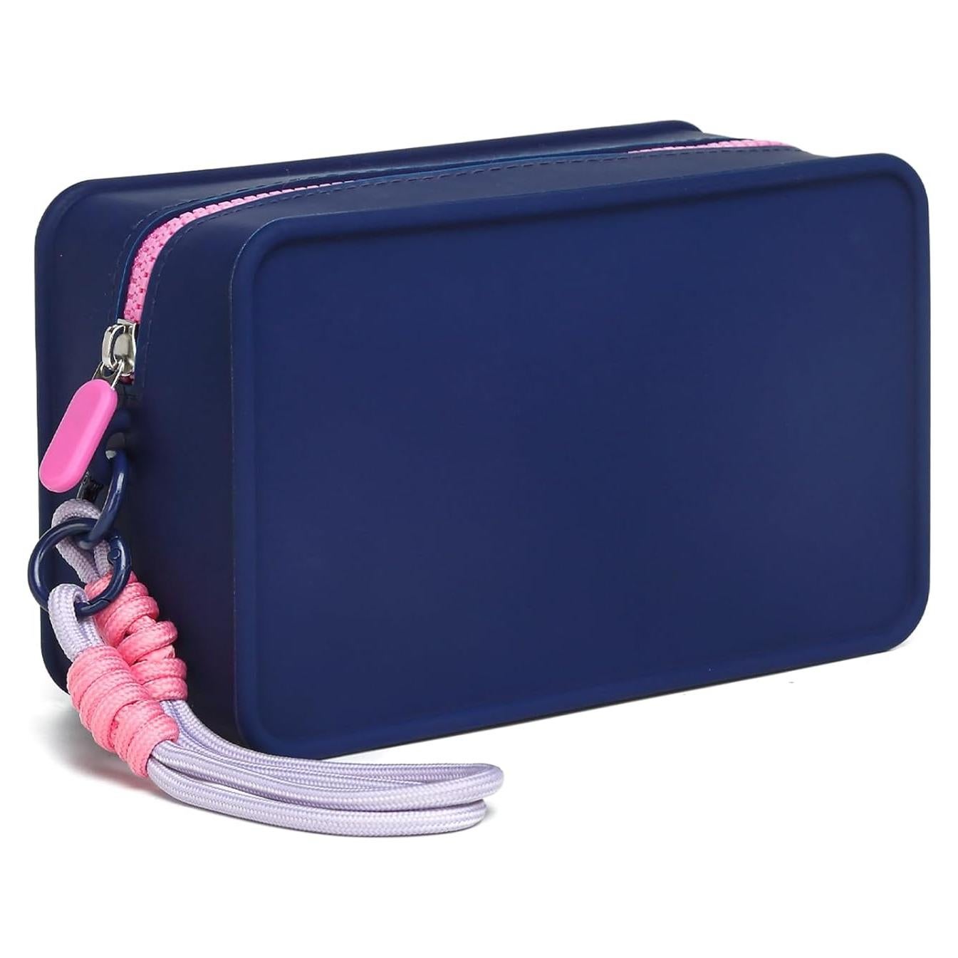 Bolsa de Maquillaje Travistar Azul - Silicona Impermeable 20x8x12cm