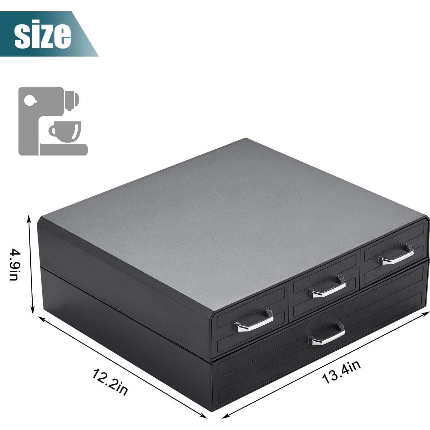 Soporte para K Cup FICARTS 4 Cajones Negro 66/88 Cápsulas