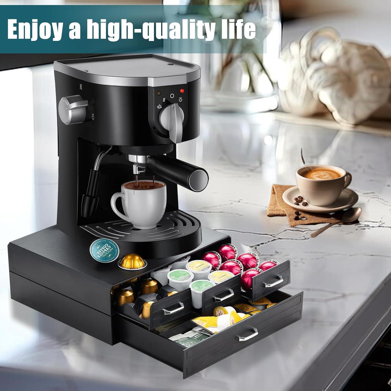 Soporte para K Cup FICARTS 4 Cajones Negro 66/88 Cápsulas