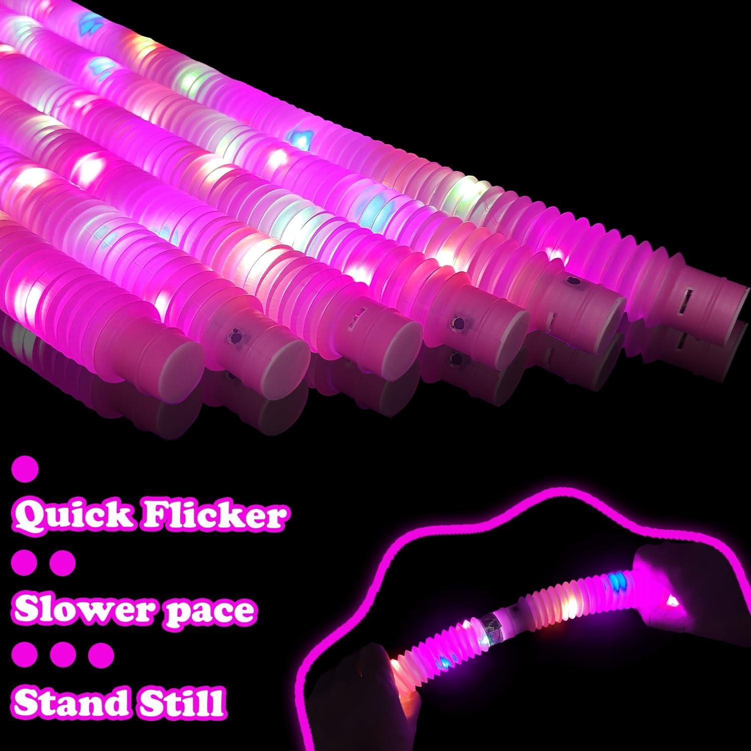 Bastones de Luz Rosa Kannove 24 PCS para Fiestas y Eventos