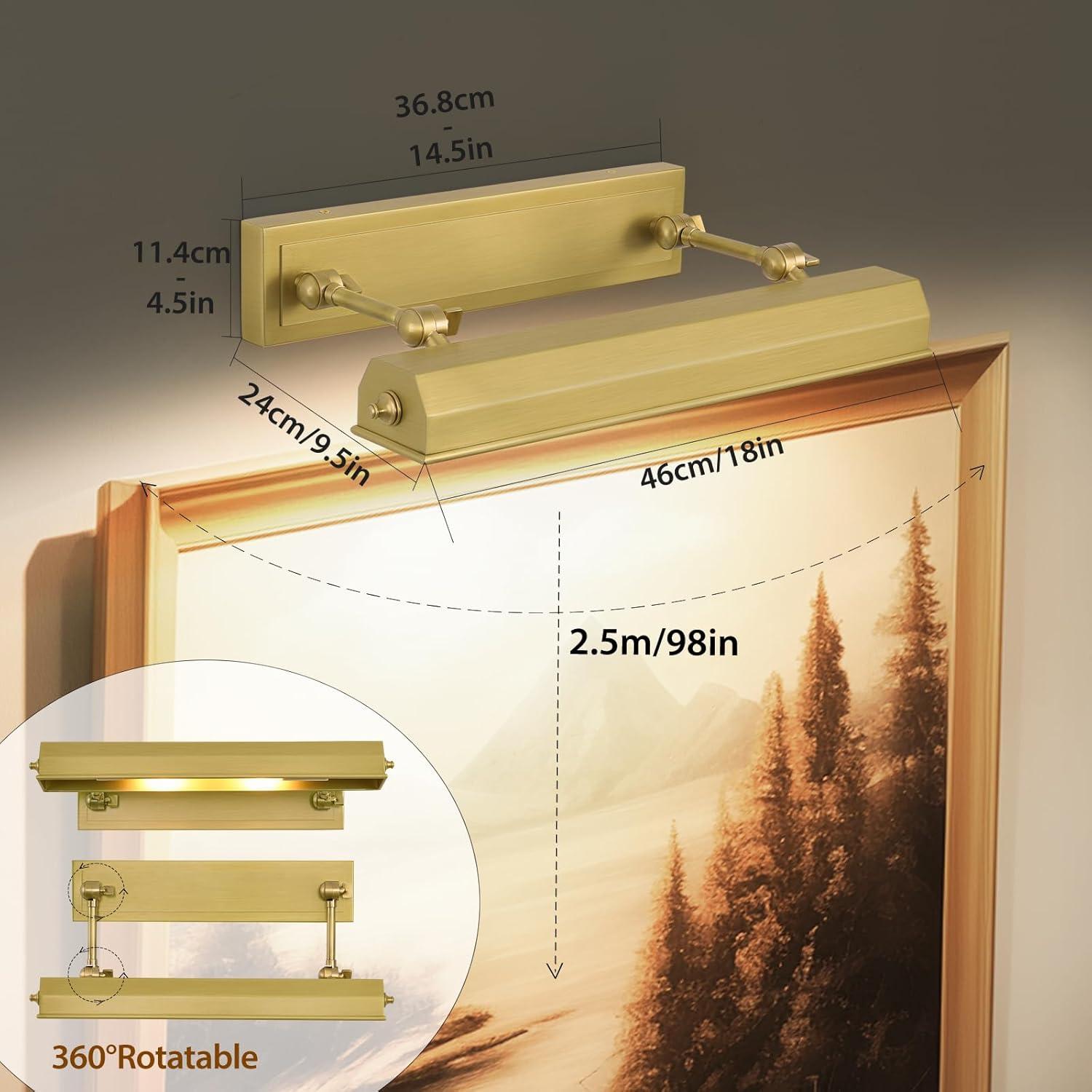 Luz de Imagen Regulable Joyunleo 45.72 cm Latón Oro