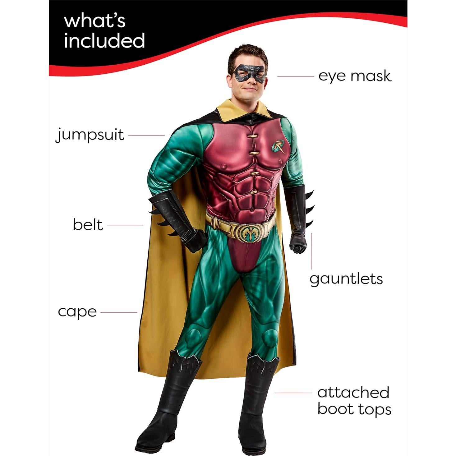 Disfraz Deluxe Robin Batman Forever Rubies Hombre XL