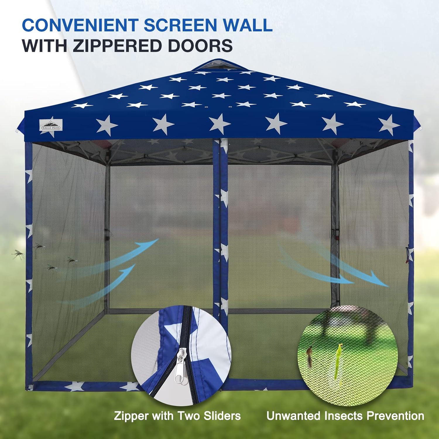 Carpa Pop Up EAGLE PEAK 3x3m con Paredes de Malla