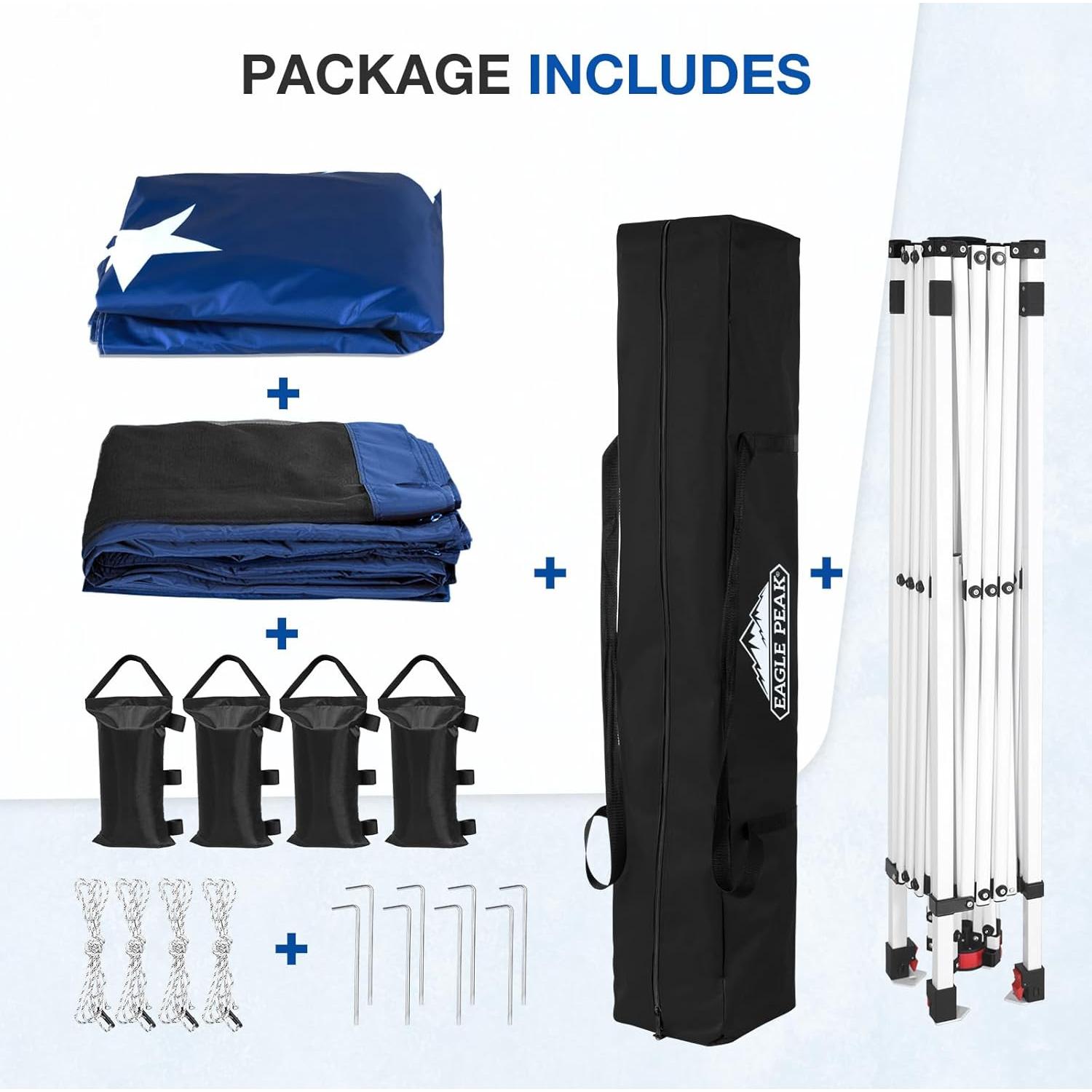 Carpa Pop Up EAGLE PEAK 3x3m con Paredes de Malla