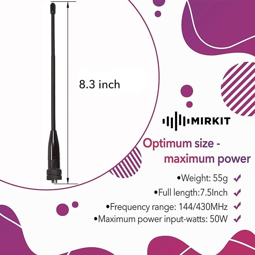 Antena SMA Femenina Mirkit MP-701 21 cm VHF/UHF 50W