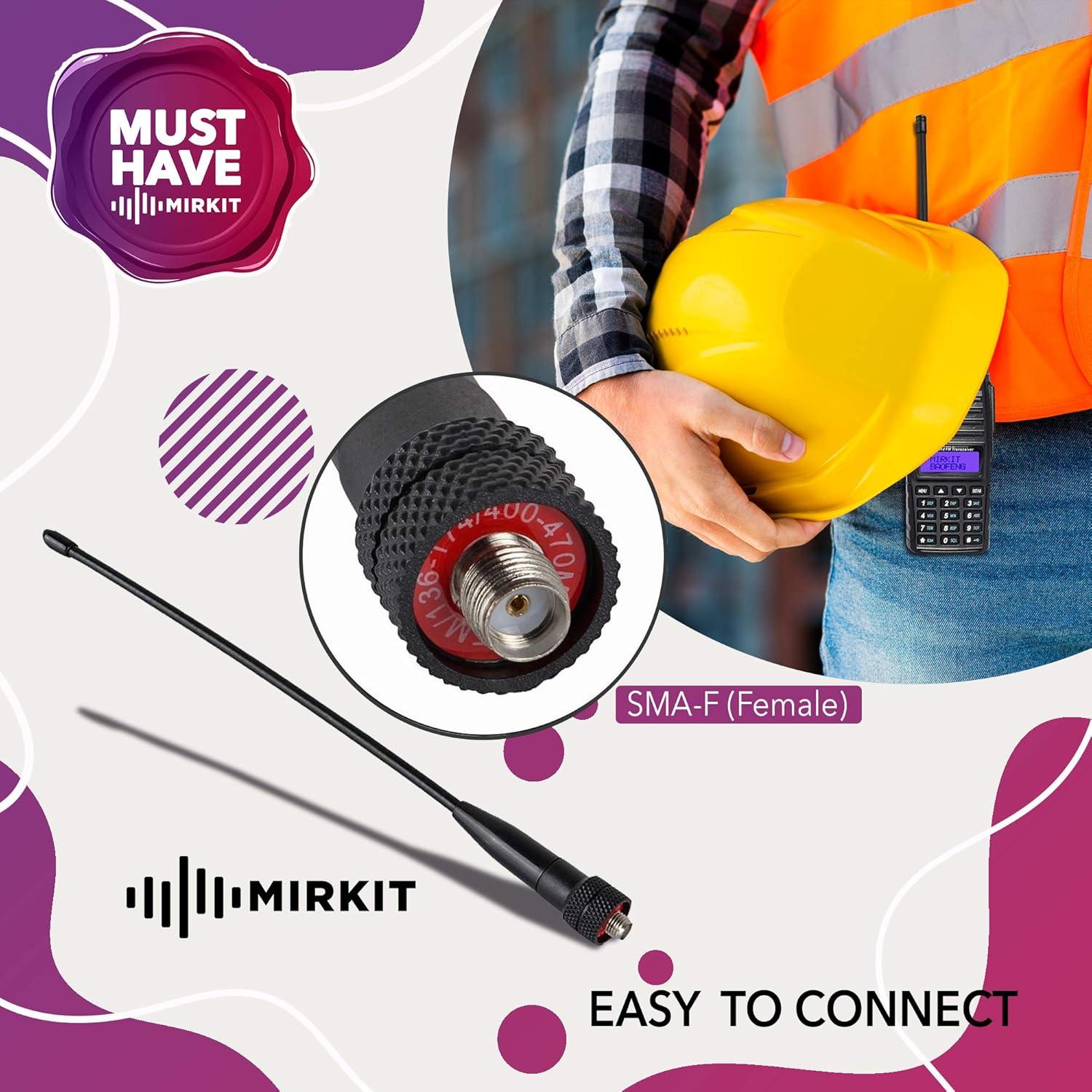 Antena SMA Femenina Mirkit MP-701 21 cm VHF/UHF 50W