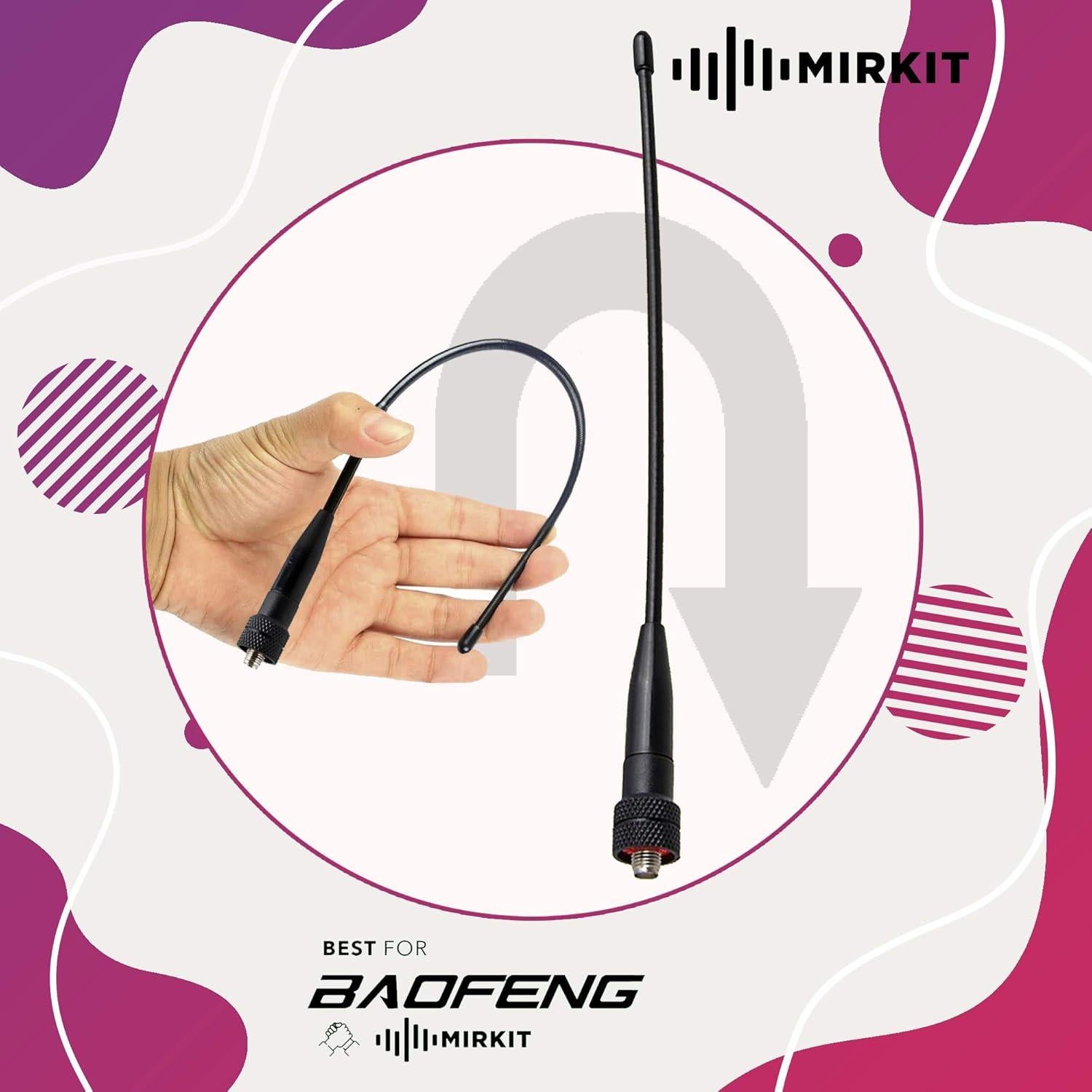 Antena SMA Femenina Mirkit MP-701 21 cm VHF/UHF 50W