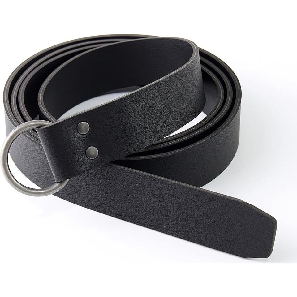 Cinturón de Cuero PU KOGOGO Medieval 190 cm Negro