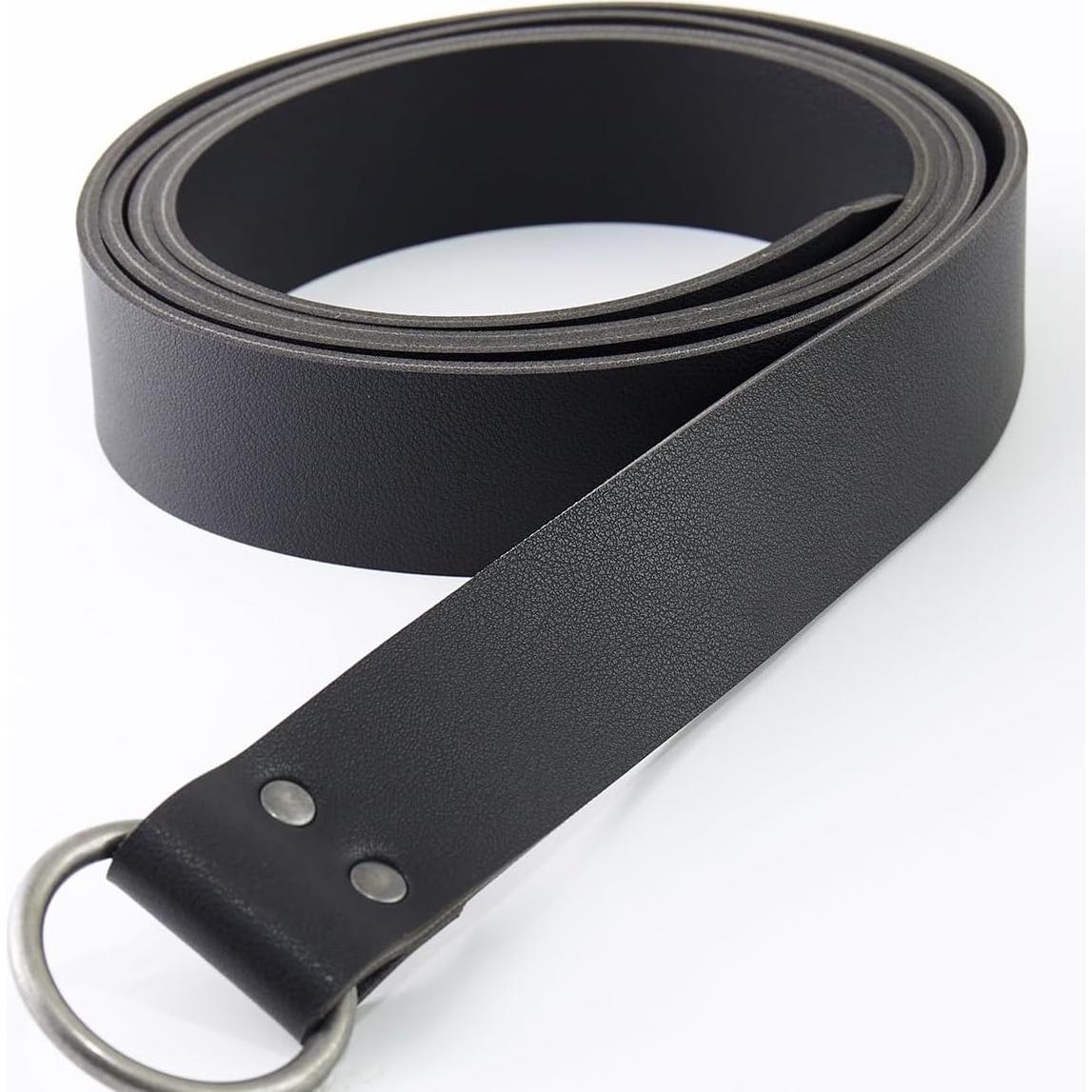 Cinturón de Cuero PU KOGOGO Medieval 190 cm Negro