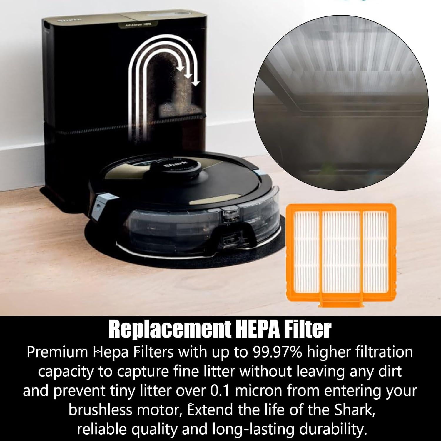 Kit de Repuesto Shark AI AV2500 AV2600 - 1 Cepillo, 4 Filtros