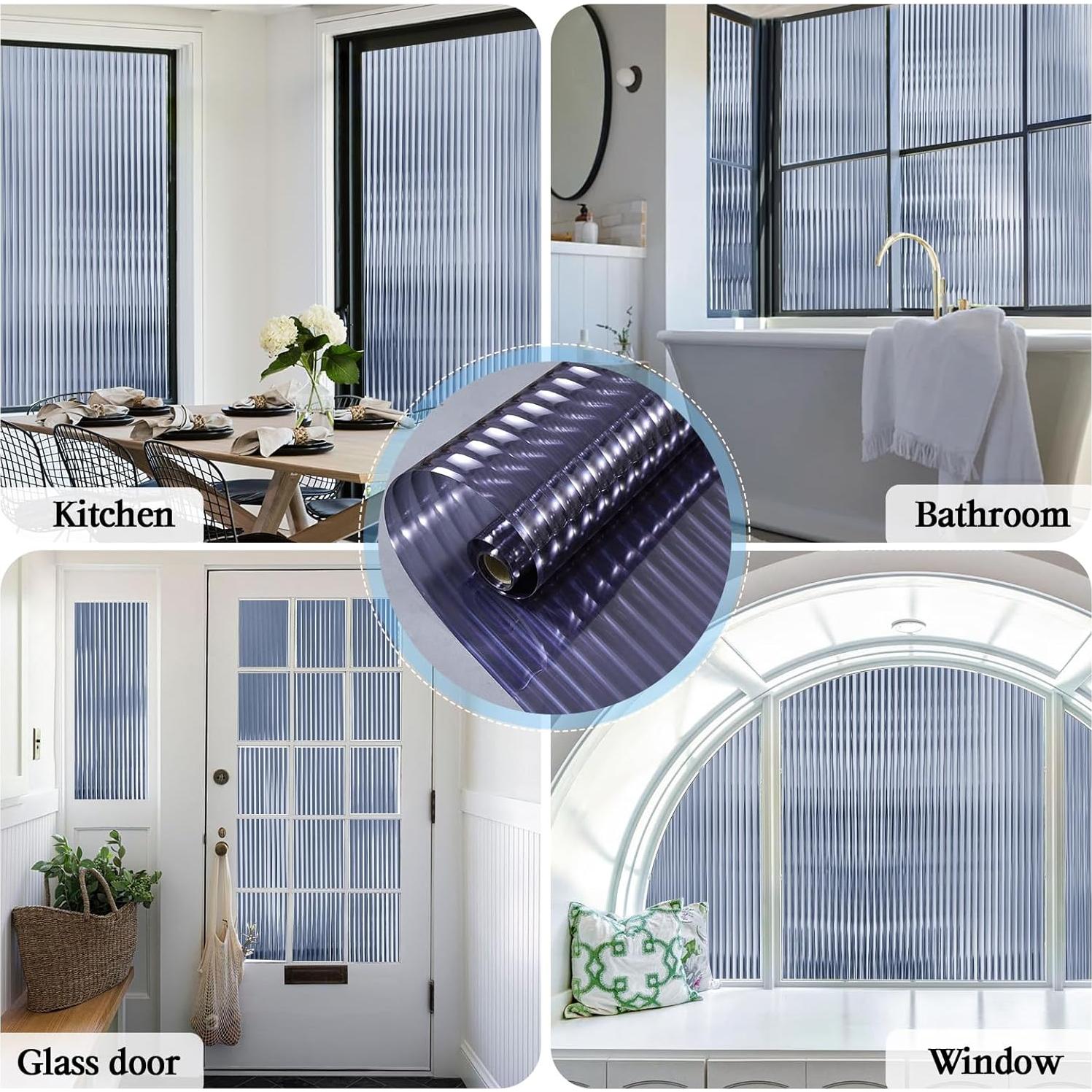 Película de Privacidad Windimiley 3D Azul 44.5x199.9cm