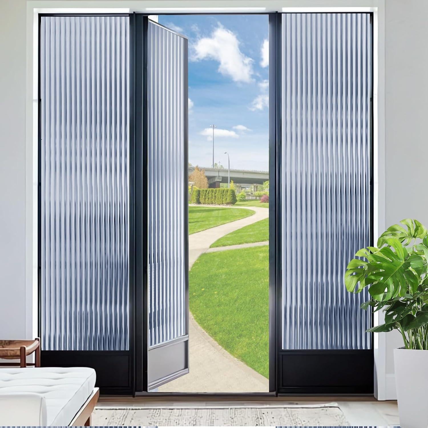 Película de Privacidad Windimiley 3D Azul 44.5x199.9cm