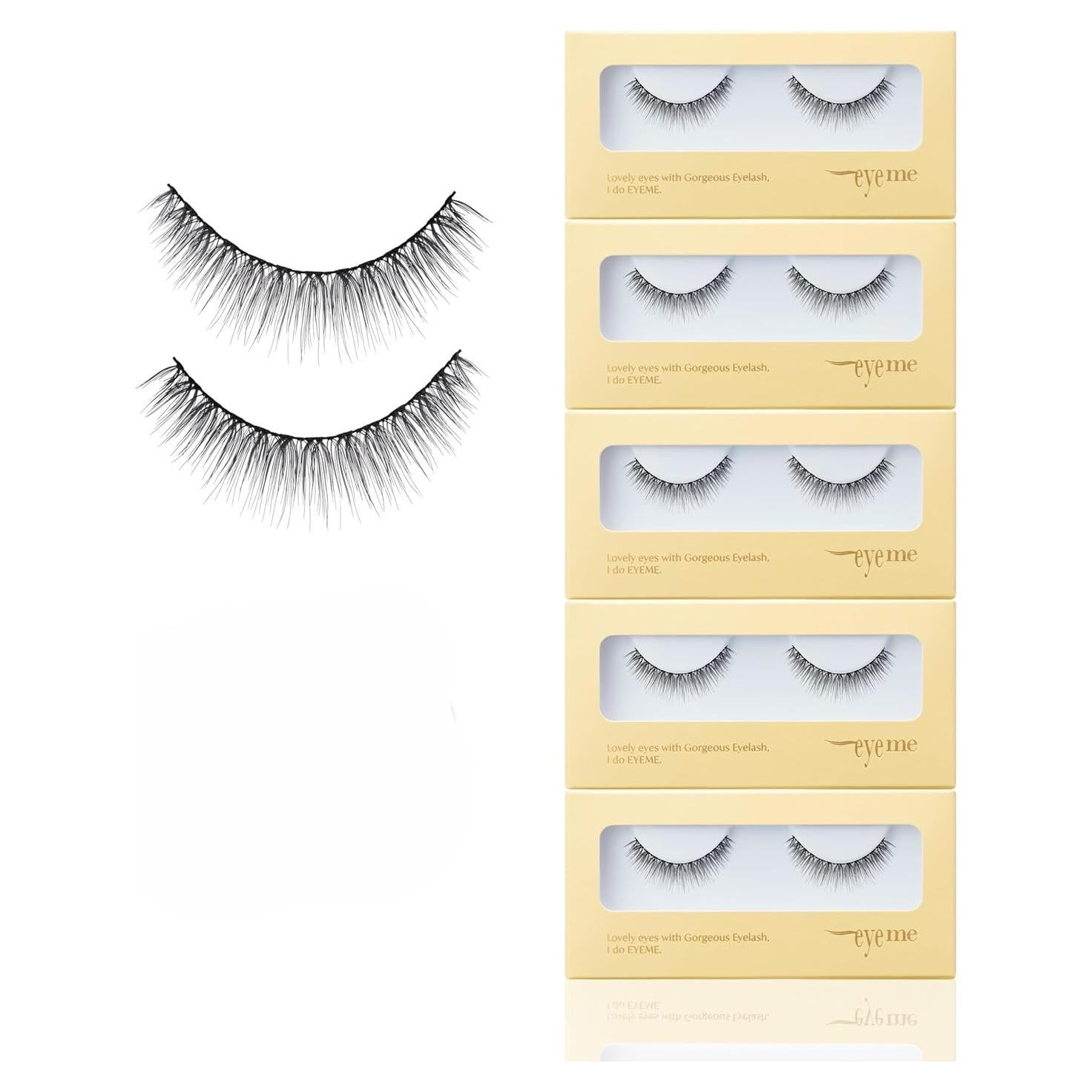 Pestañas Postizas EYEME NO.20 - Paquete de 5, Voluminosas