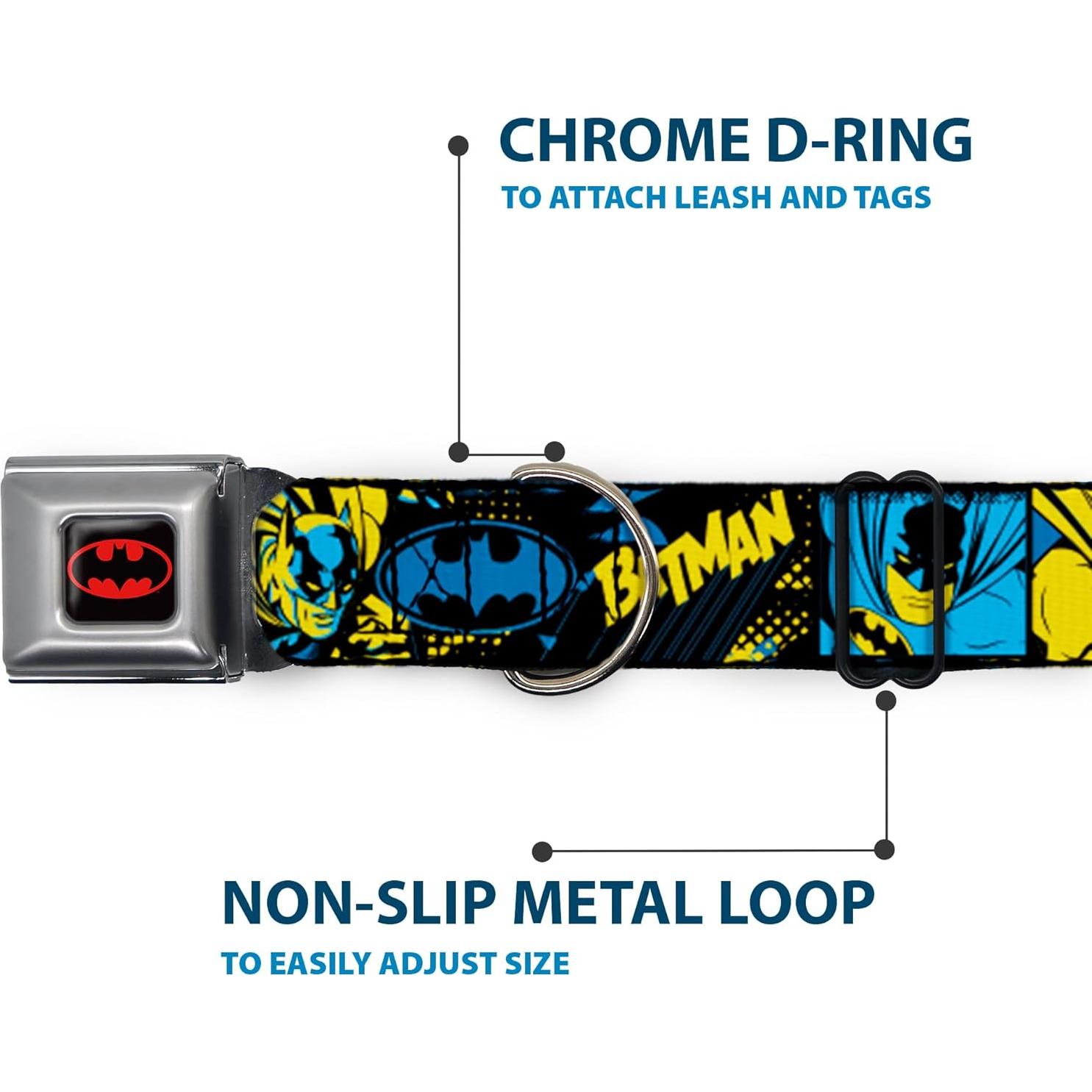 Collar para Perro Buckle-Down DC Comics Batman 40-58 cm