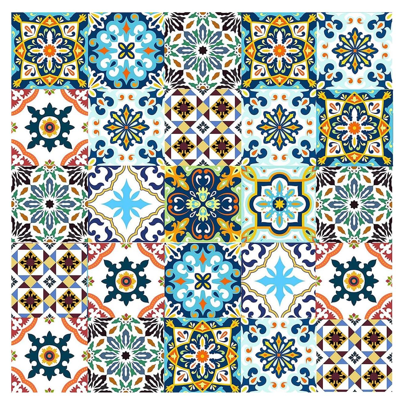 25 Calcomanías Decorativas Didauser 10x10cm Vinilo Impermeable