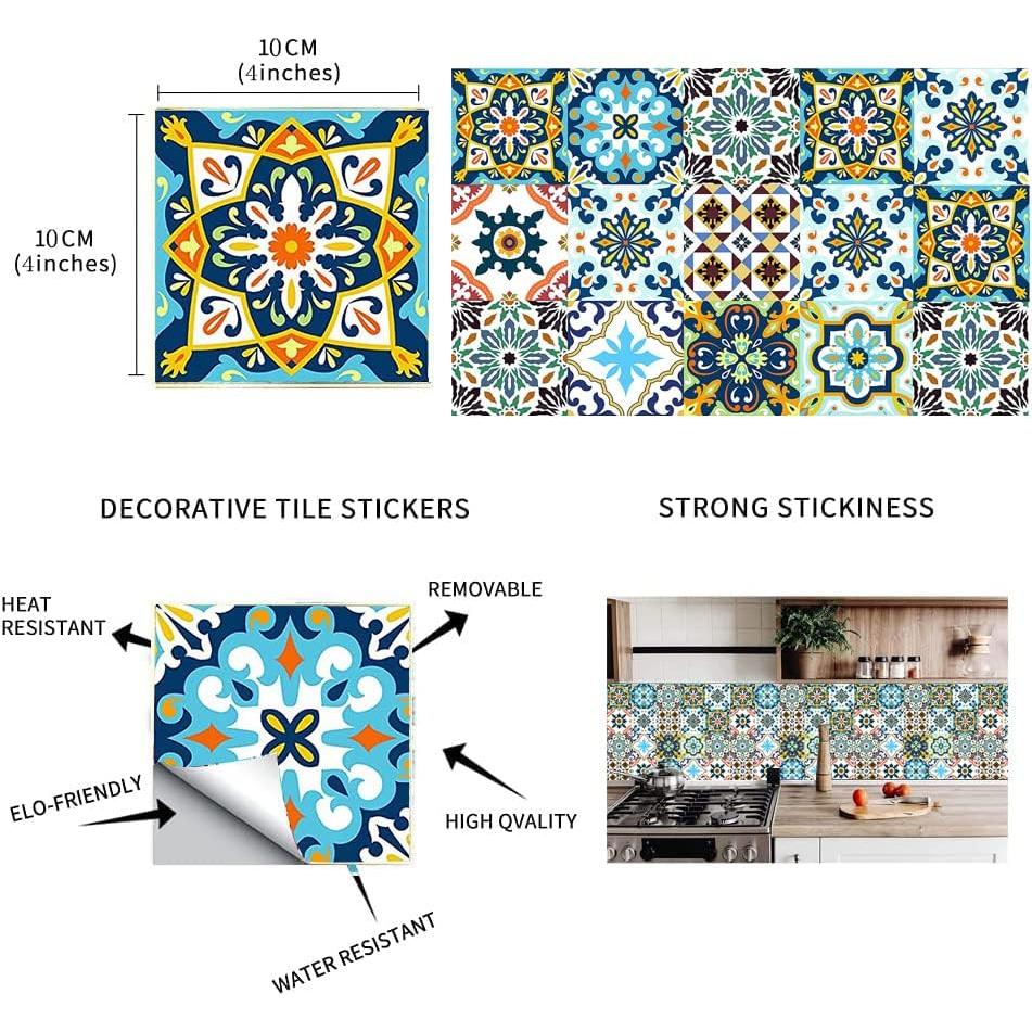 25 Calcomanías Decorativas Didauser 10x10cm Vinilo Impermeable