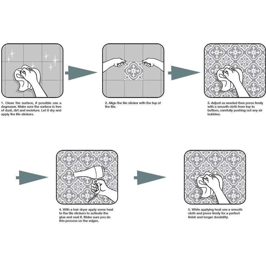 25 Calcomanías Decorativas Didauser 10x10cm Vinilo Impermeable