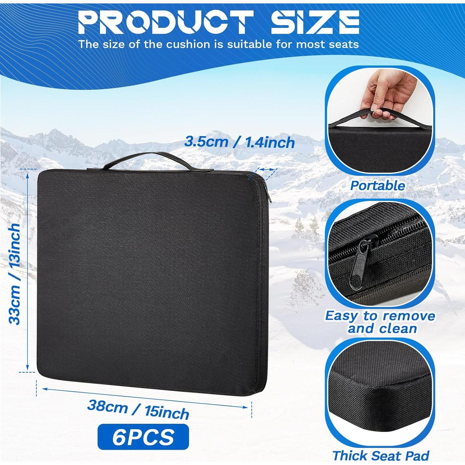 Cojines de Asiento Sintuff 6 Pcs Acolchados para Estadio