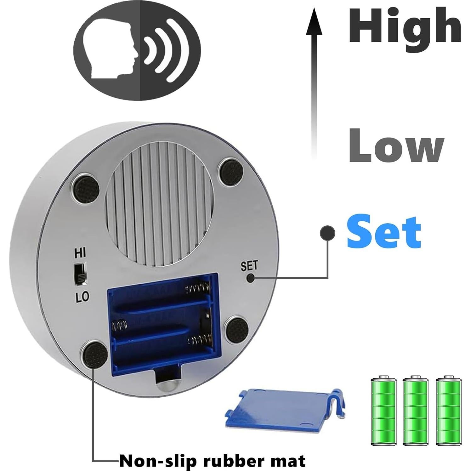 Reloj Despertador Hablante MAUJOY Azul con Control de Volumen
