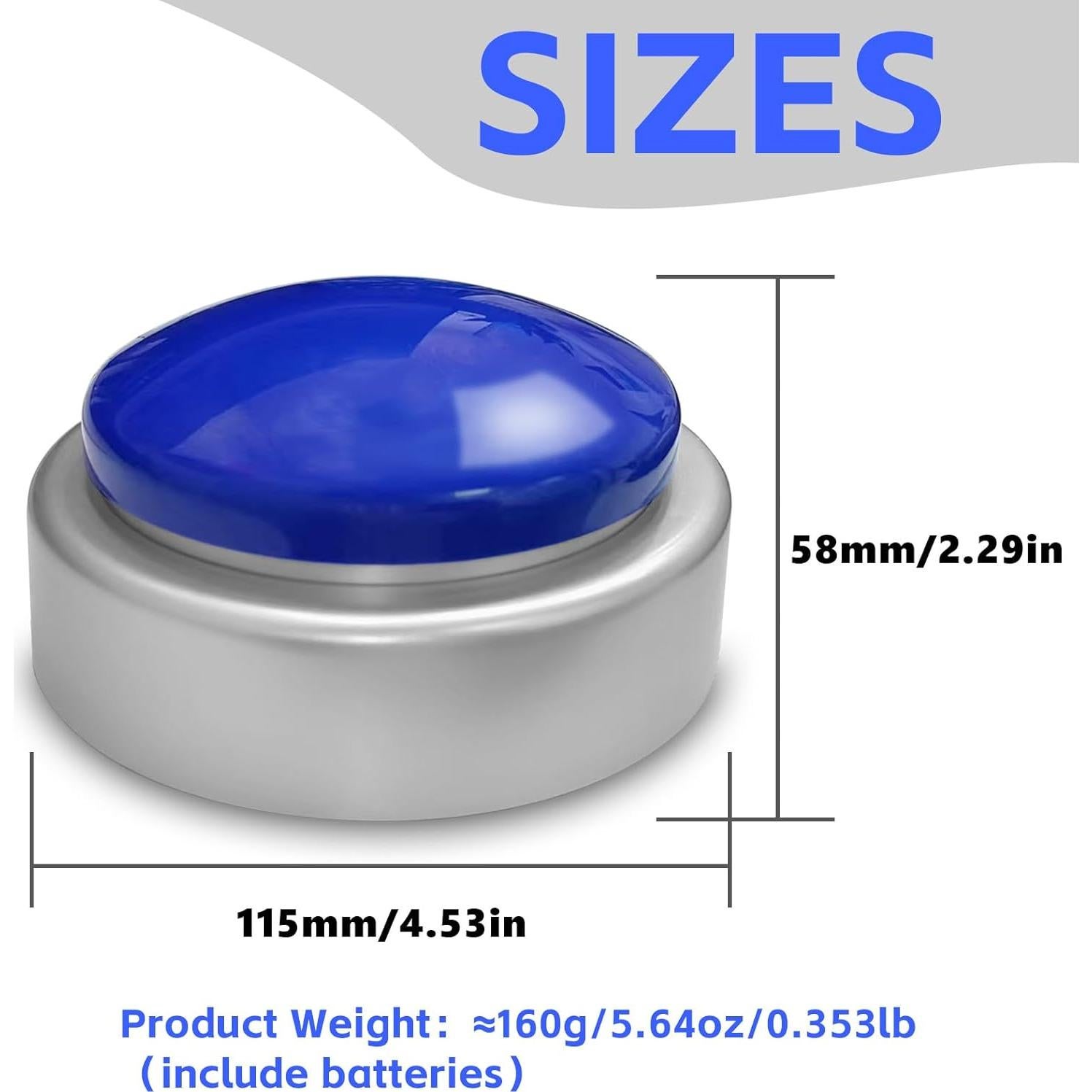 Reloj Despertador Hablante MAUJOY Azul con Control de Volumen