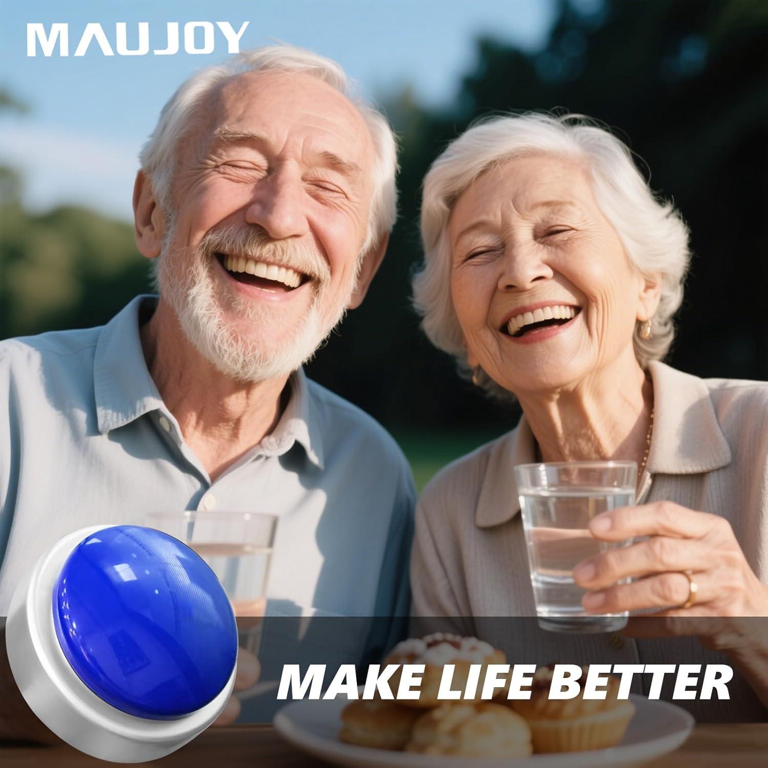 Reloj Despertador Hablante MAUJOY Azul con Control de Volumen