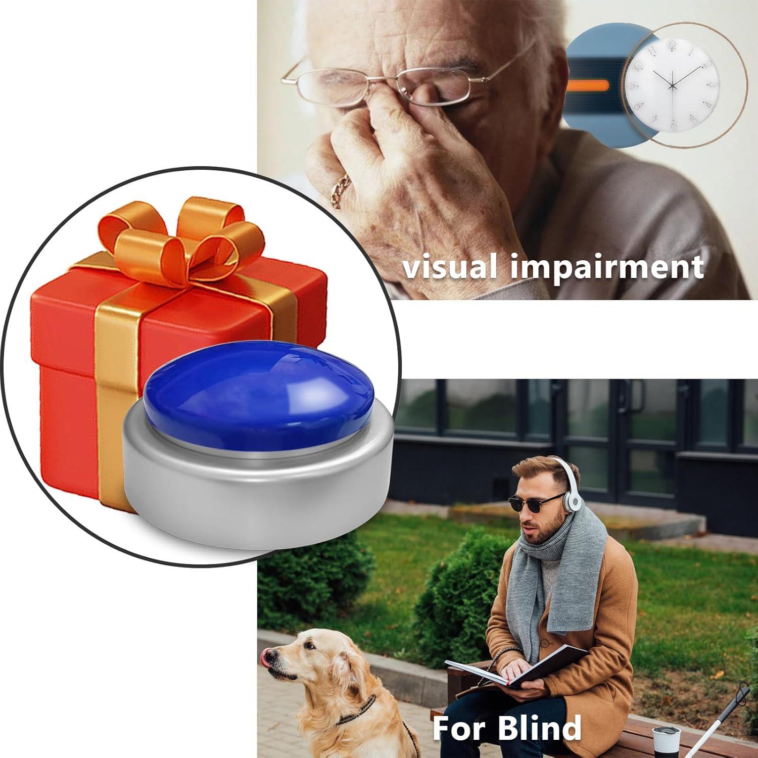 Reloj Despertador Hablante MAUJOY Azul con Control de Volumen