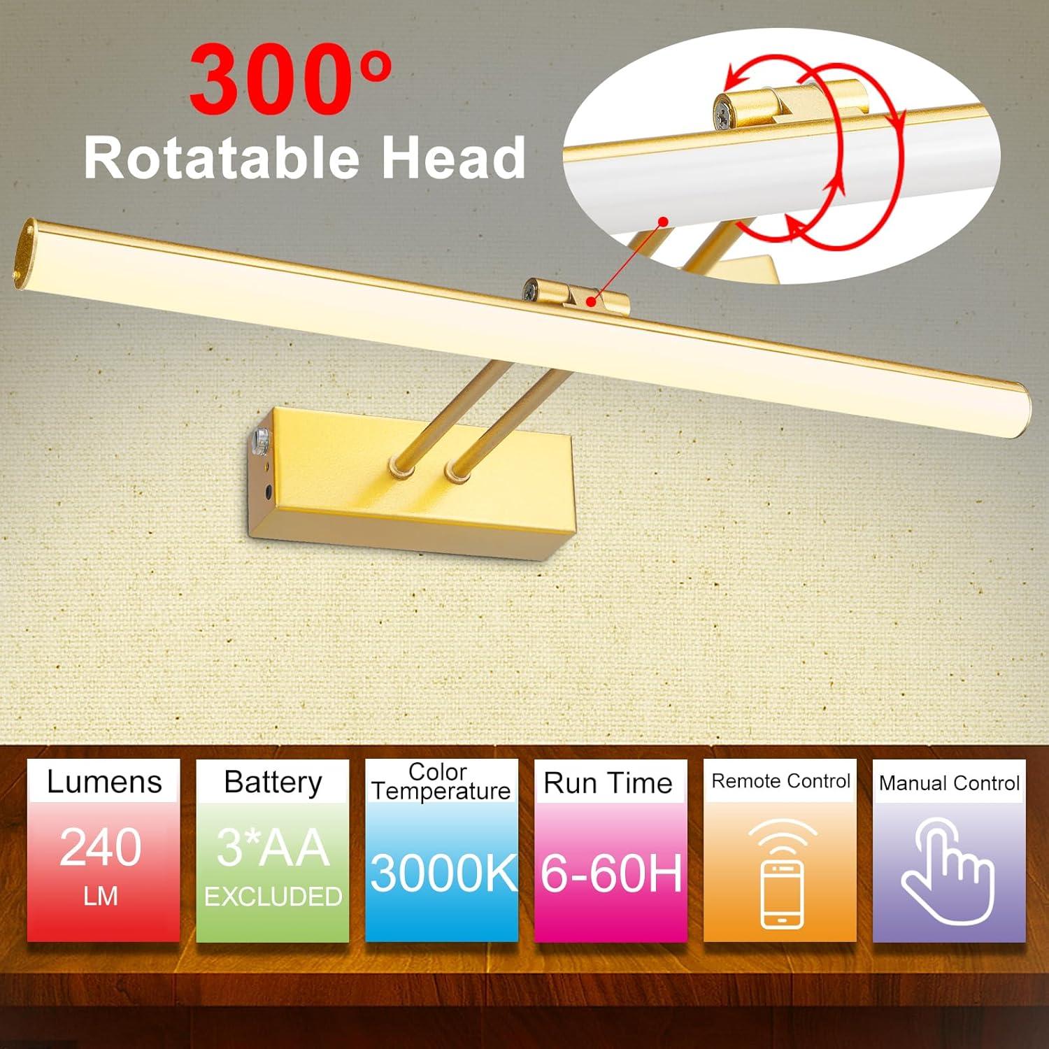 Luz de Imagen Inalámbrica JT 16" Oro con Control Remoto
