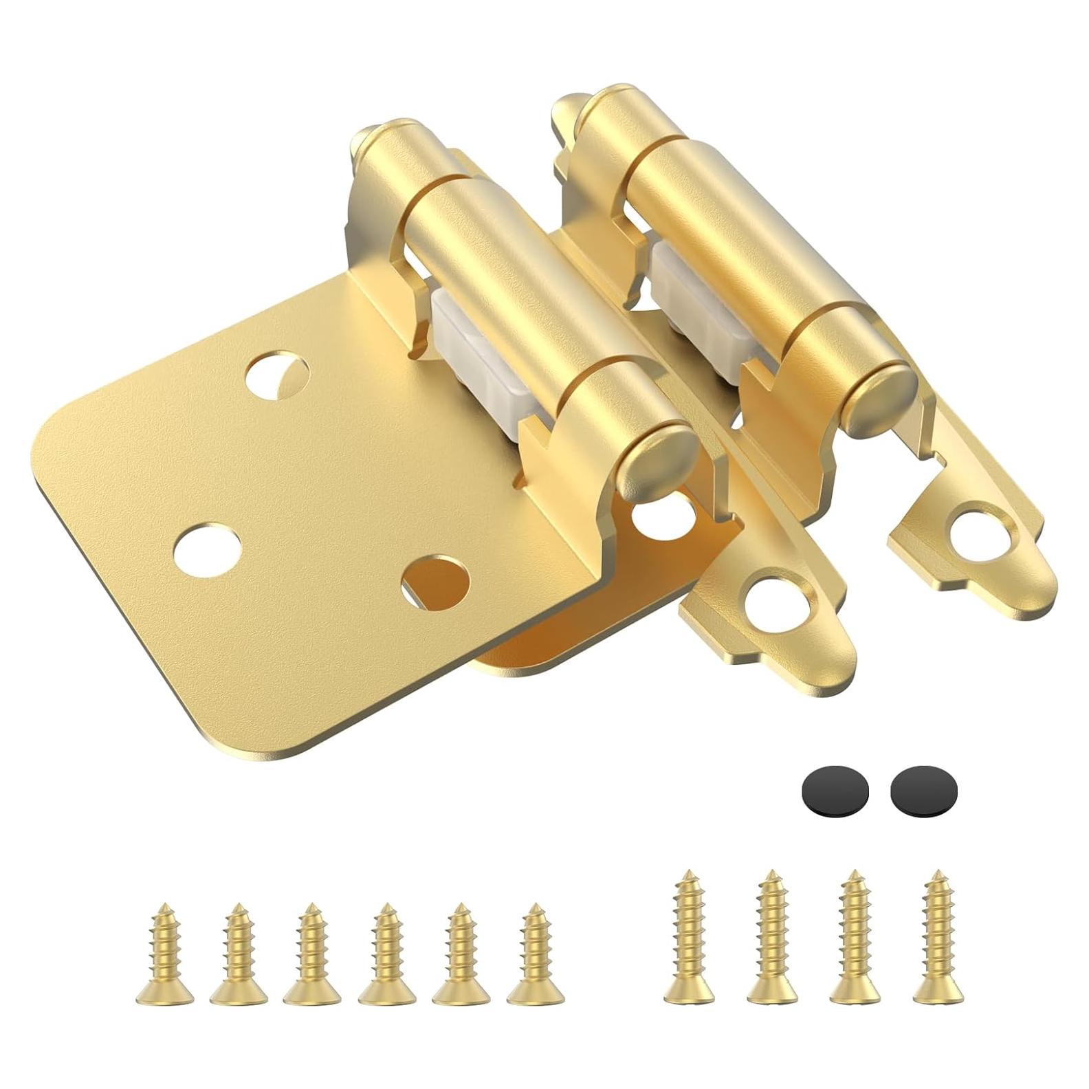 Bisagras de Gabinete Superpuestas Chibery 1/2" Cierre Automático Oro