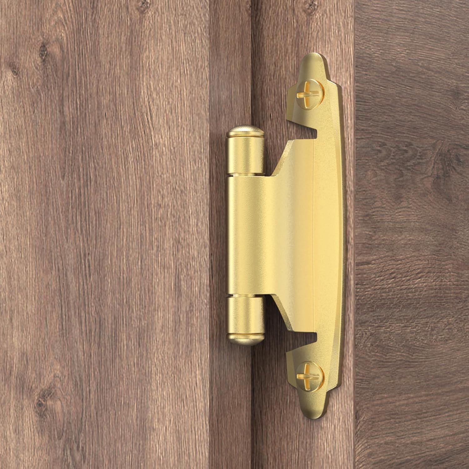 Bisagras de Gabinete Superpuestas Chibery 1/2" Cierre Automático Oro