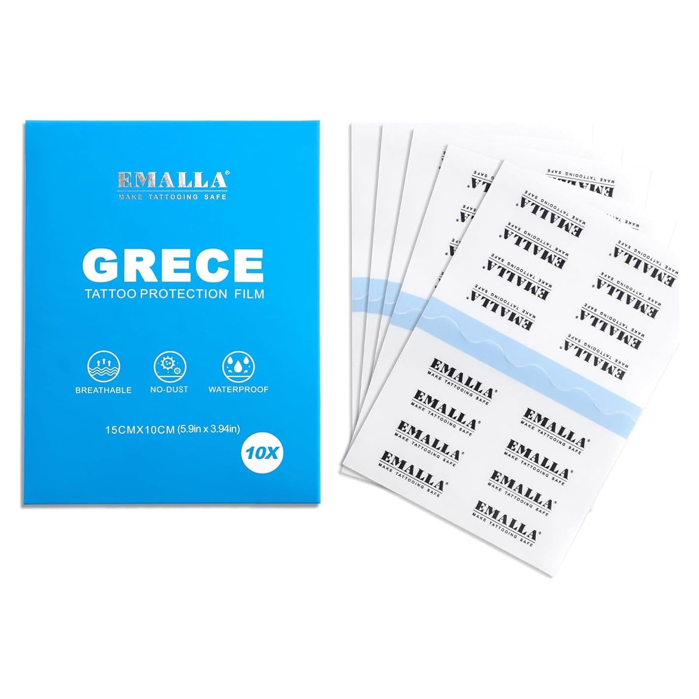 Vendaje para Cuidado de Tatuajes Emalla 10 Piezas 15x10 cm