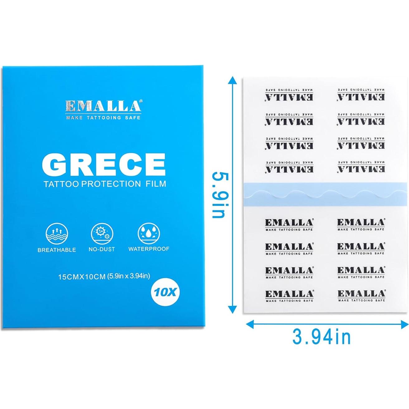 Vendaje para Cuidado de Tatuajes Emalla 10 Piezas 15x10 cm