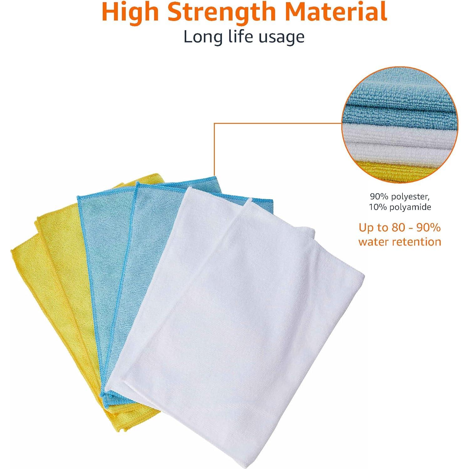 Paños de limpieza de microfibra Amazon Basics, 36 unidades, 40x30 cm