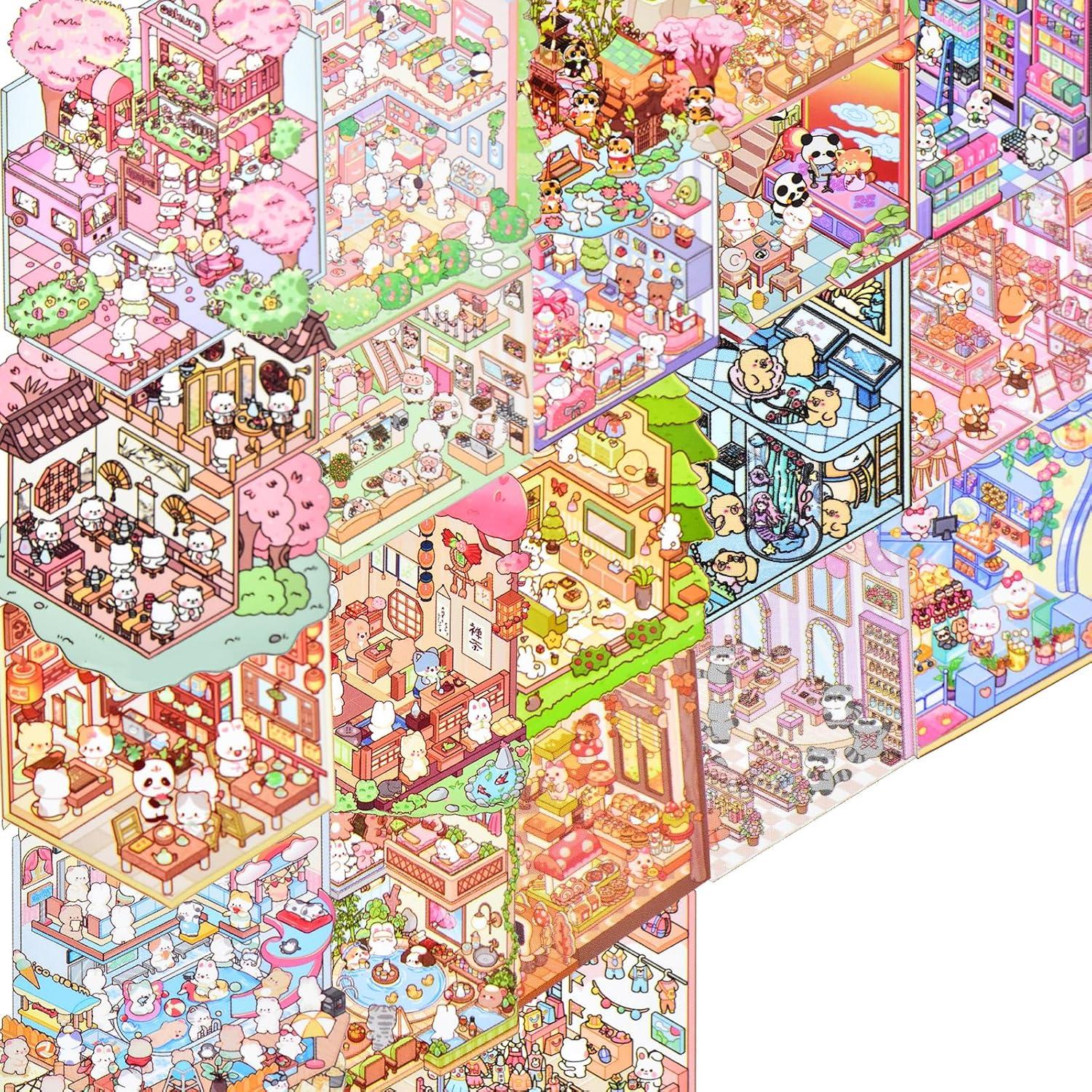 Libro de Stickers 3D DIY Casa Animal - BROVITI 20 Diseños