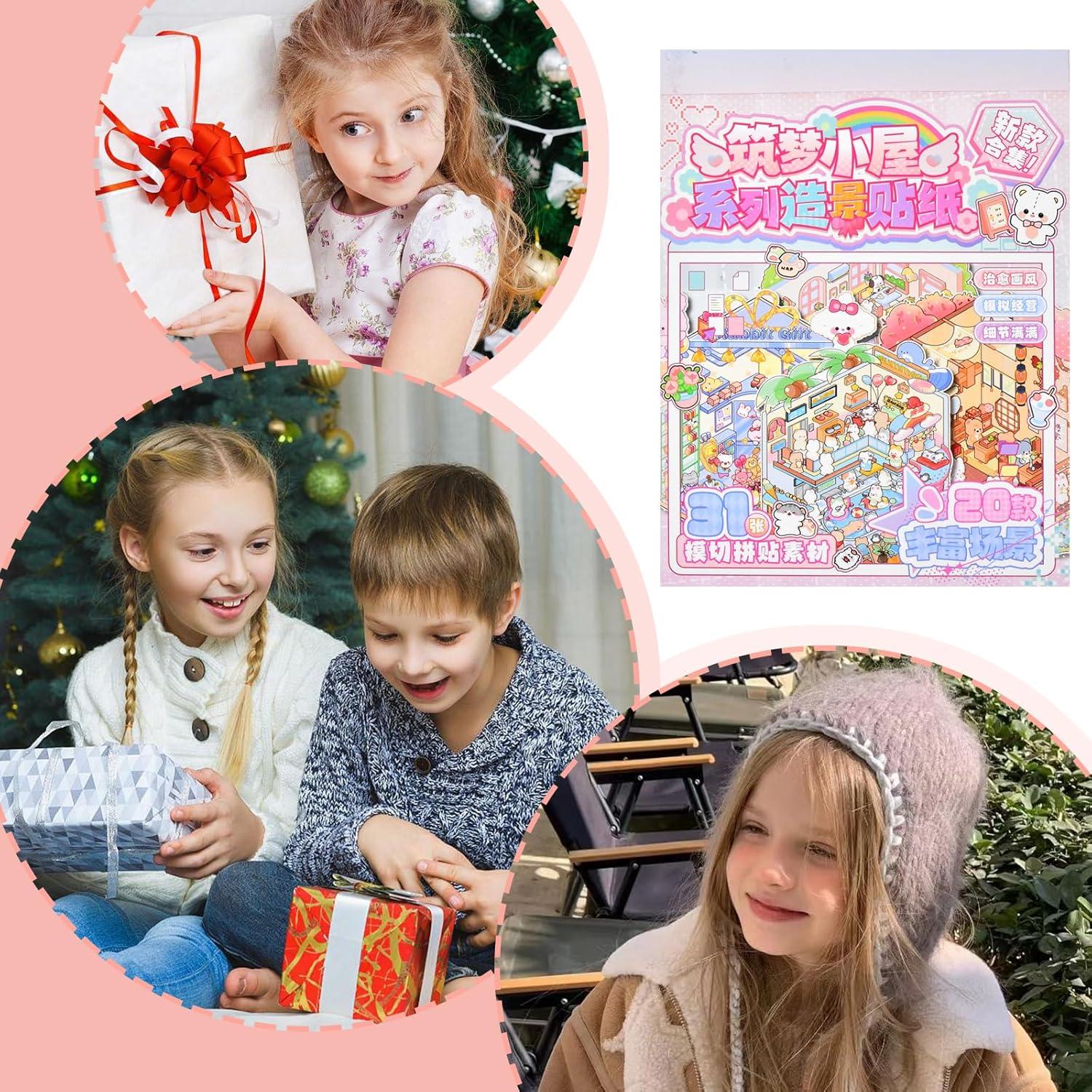 Libro de Stickers 3D DIY Casa Animal - BROVITI 20 Diseños