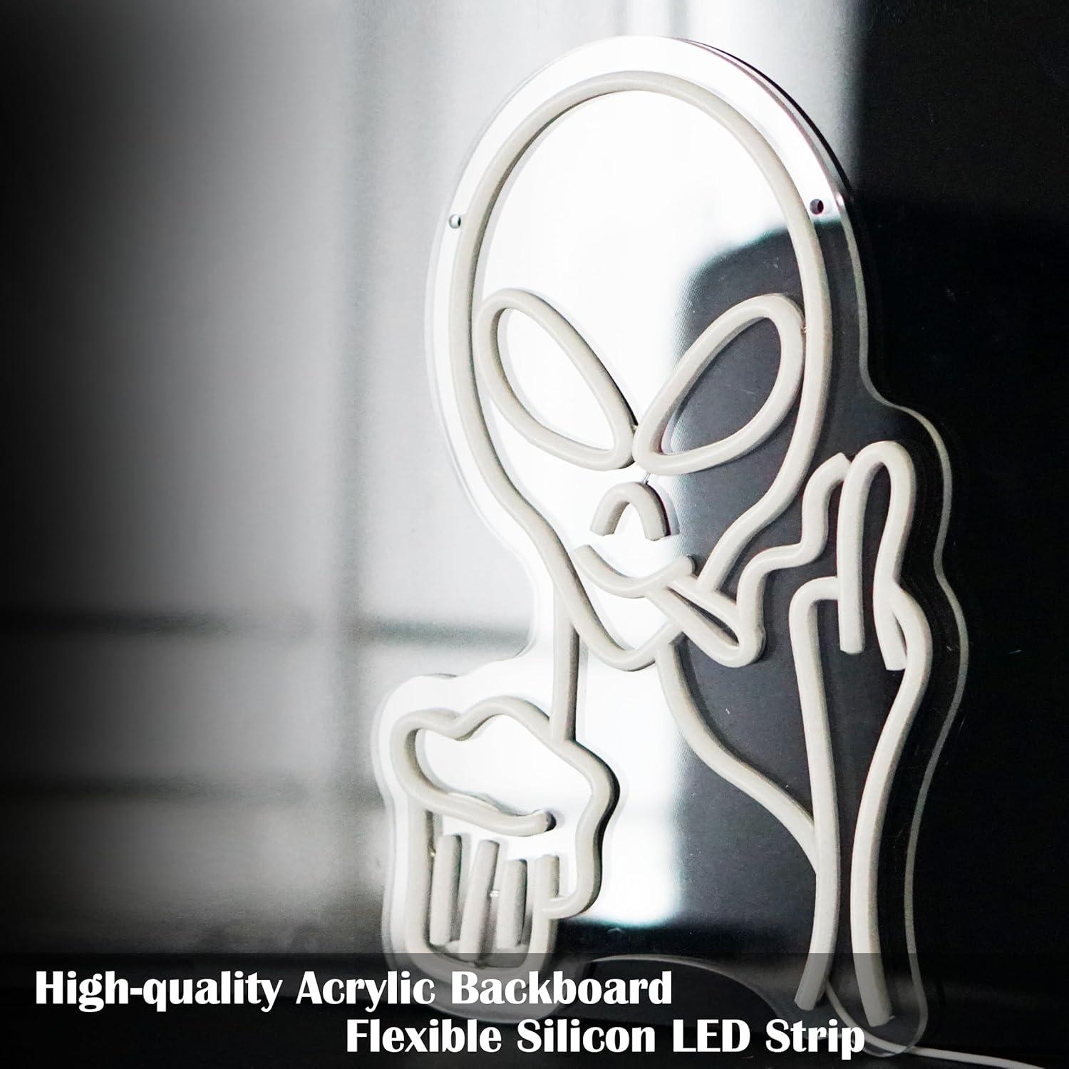 Cartel de Cerveza Alien LED 40x31.8cm para Pared - LEAHPENG